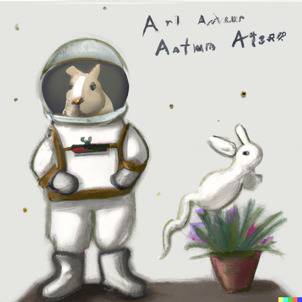 an astronaut, by Beatrix Potter